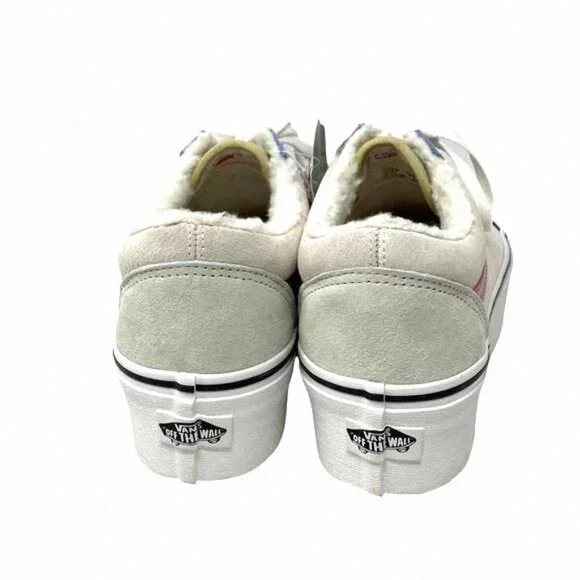 VANS Old Skool Platform For Women Sherpa Suede Multi VN0A7Q5MMUL Shoes Top Low